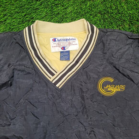 VTG 90s Champion Jaguars Varsity Windbreaker Jacket Mens 3XL (Tag XXL) Oversized - Picture 2 of 7